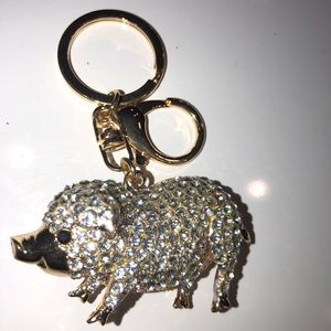 Bling pig keychain
